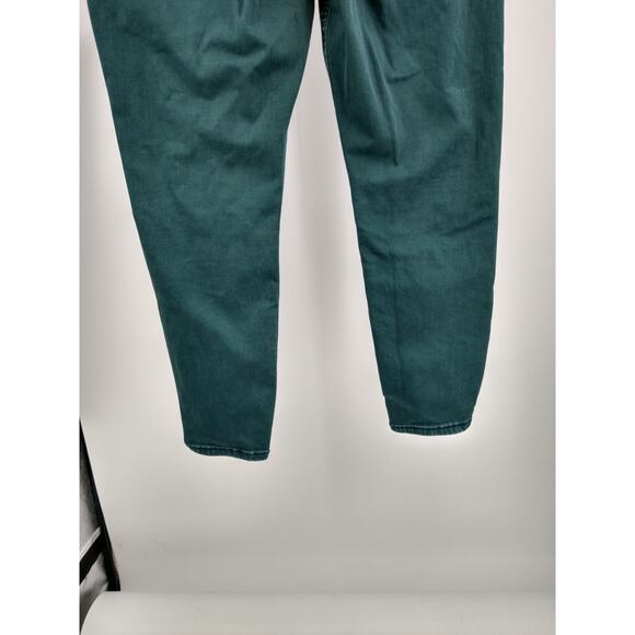 Ava & Viv Jeans Plus 20W Distressed High Rise Stretch Denim Skinny Teal Green - Picture 7 of 8